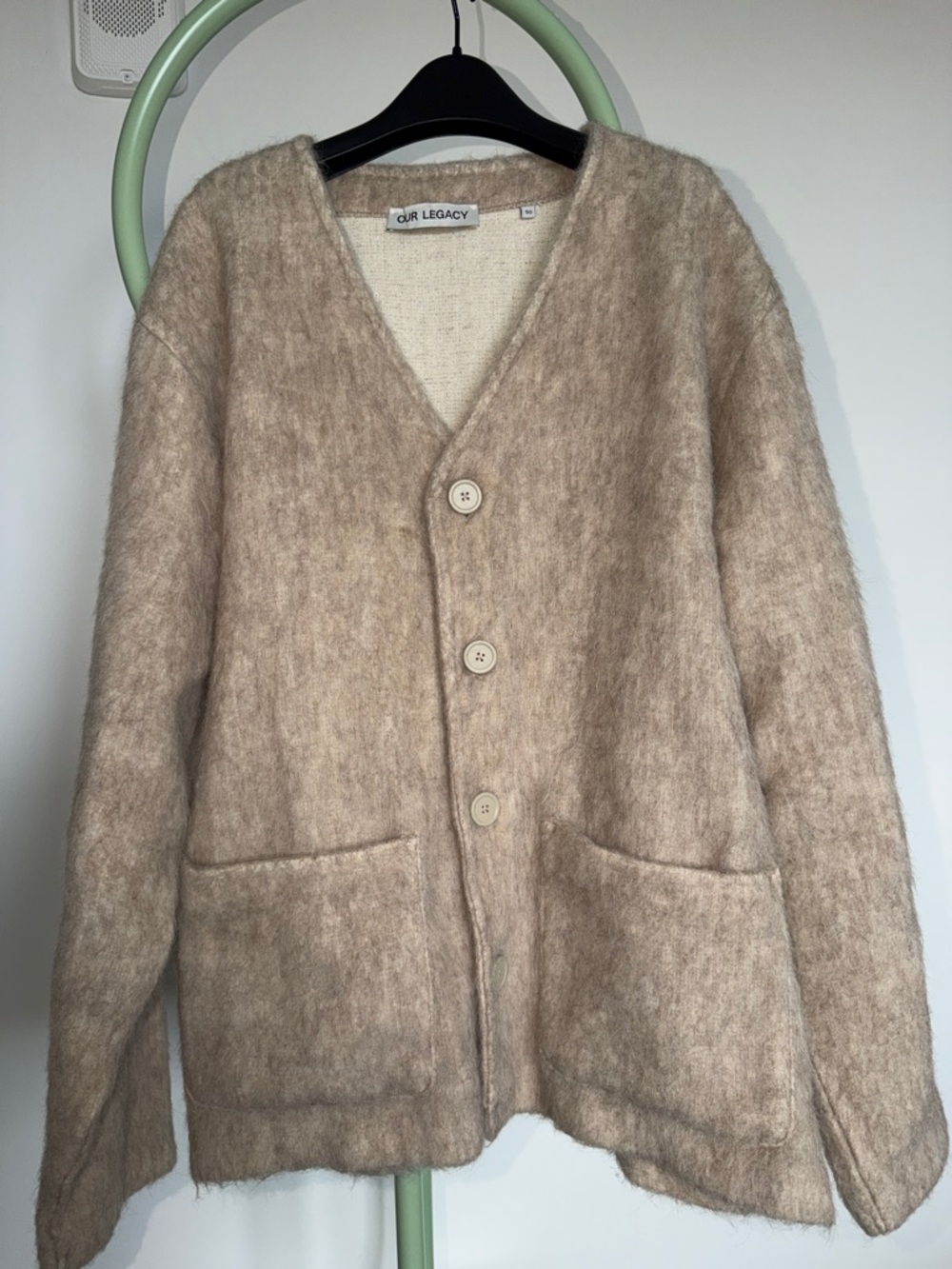 Our Legacy Beige Mohair Cardigan
